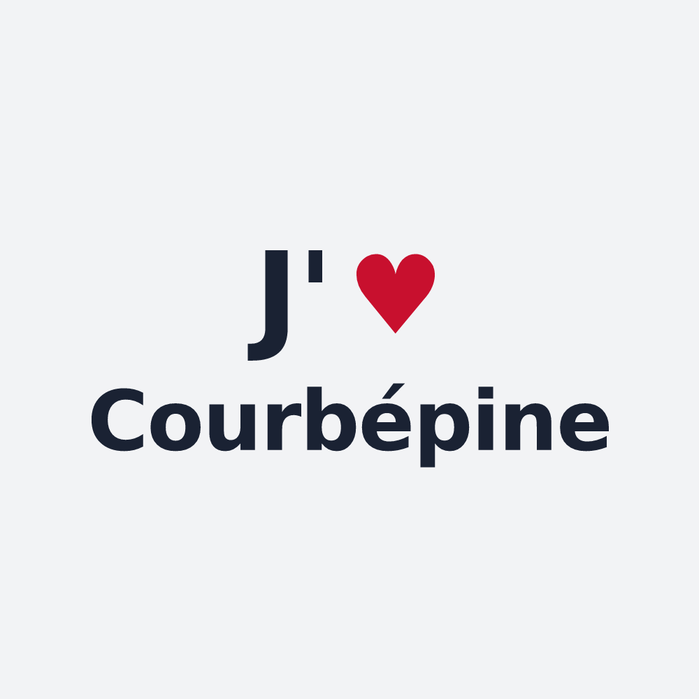 Poster personnalisé Courbépine — design J'aime Courbépine