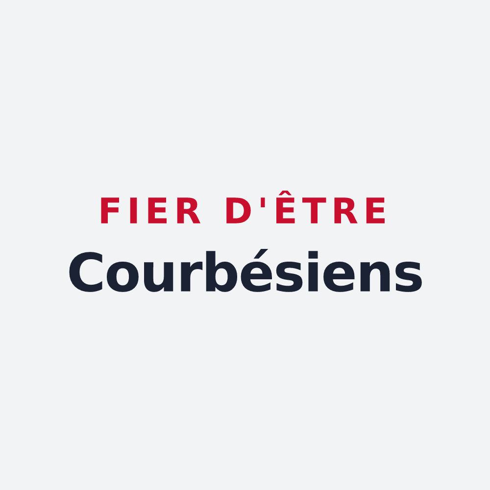 Poster « Fier d'être Courbésiens » — design pour Courbes