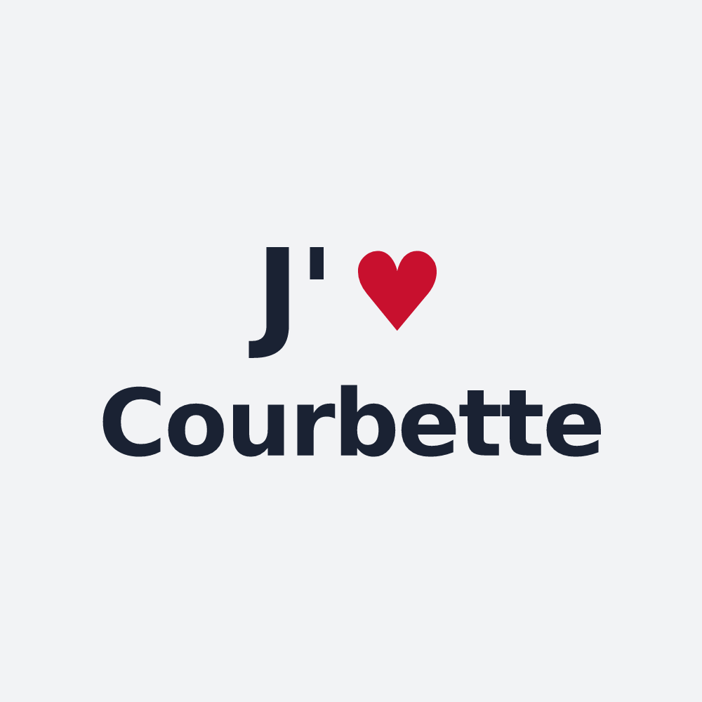 Poster personnalisé Courbette — design J'aime Courbette