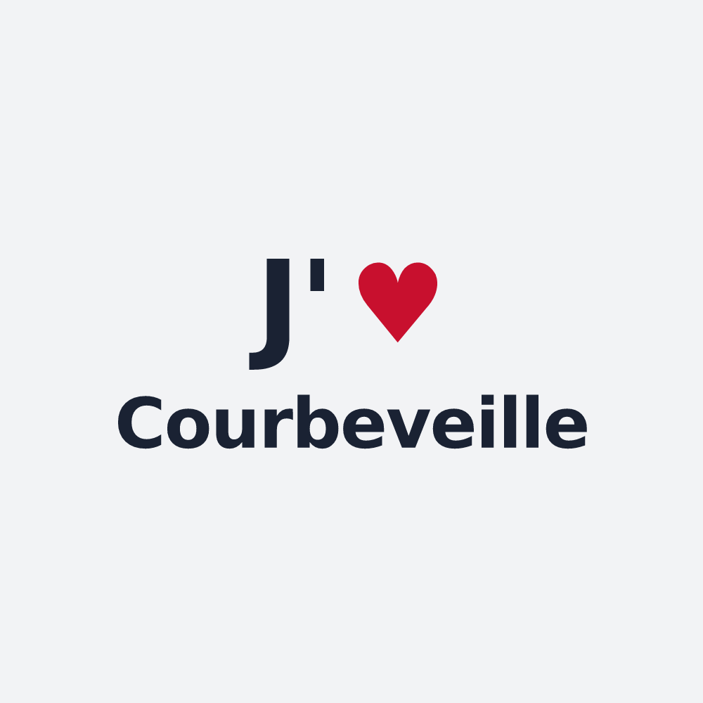 Poster personnalisé Courbeveille — design J'aime Courbeveille