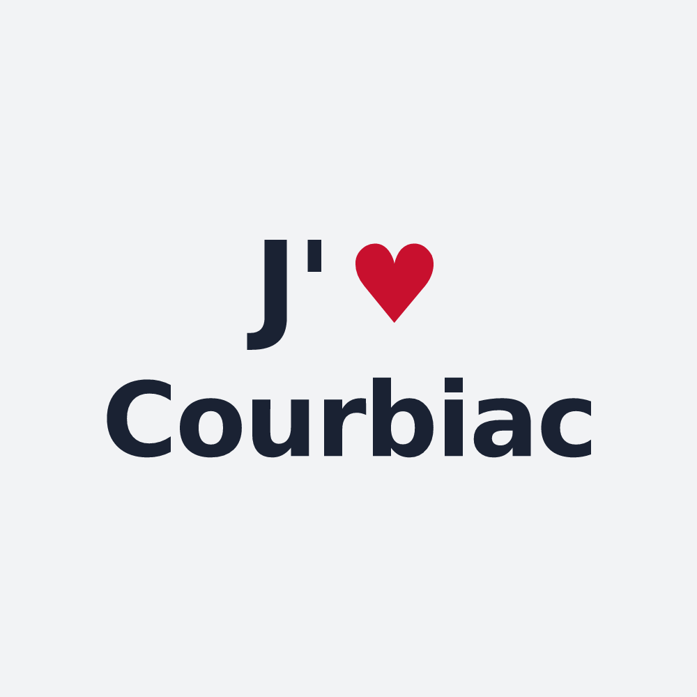 Poster personnalisé Courbiac — design J'aime Courbiac
