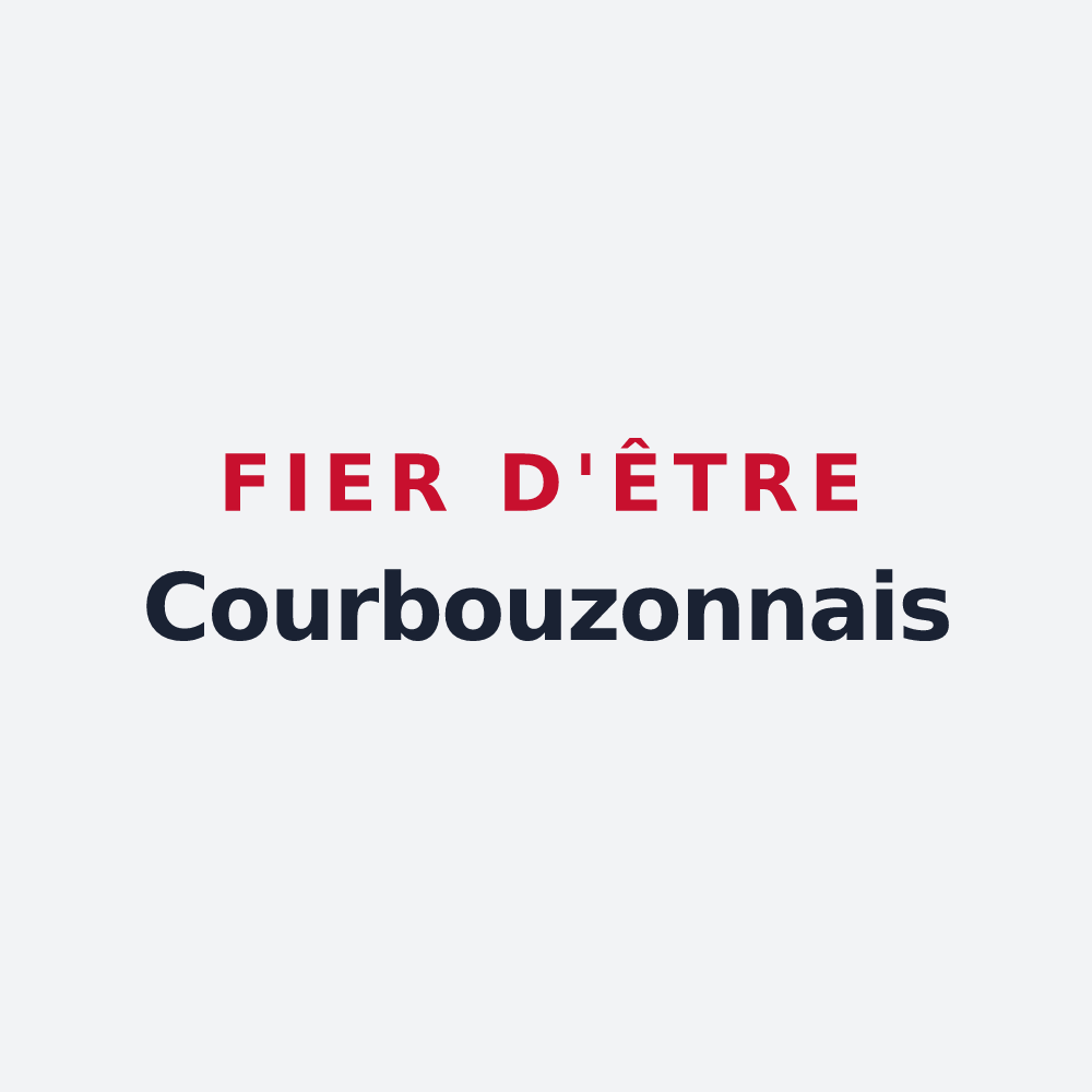 Poster « Fier d'être Courbouzonnais » — design pour Courbouzon