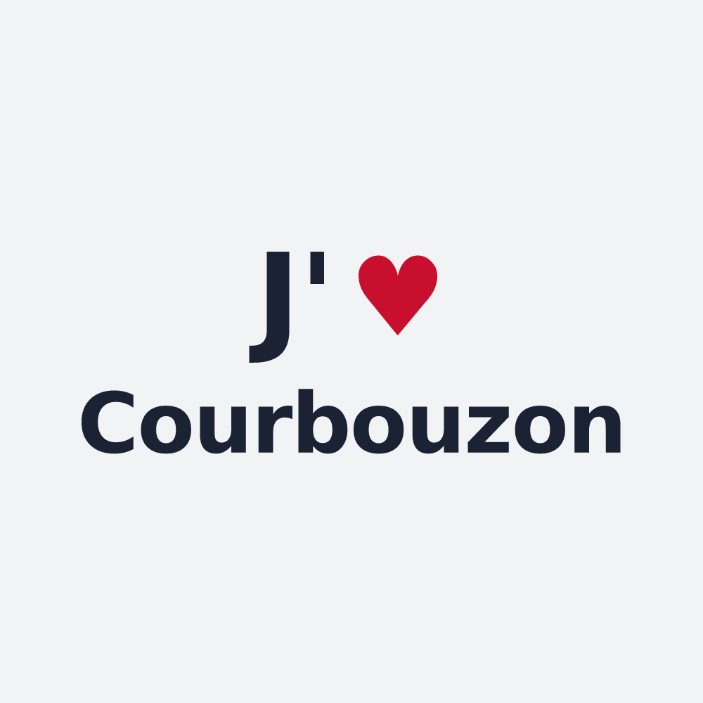 Poster personnalisé Courbouzon — design J'aime Courbouzon