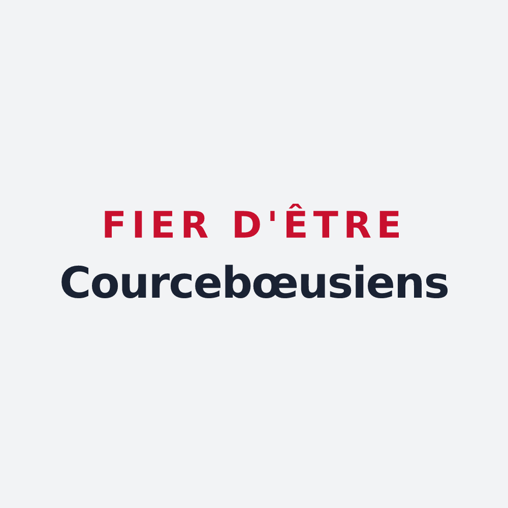Poster « Fier d'être Courcebœusiens » — design pour Courcebœufs