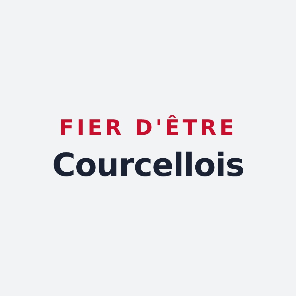Poster « Fier d'être Courcellois » — design pour Courcelles-le-Roi