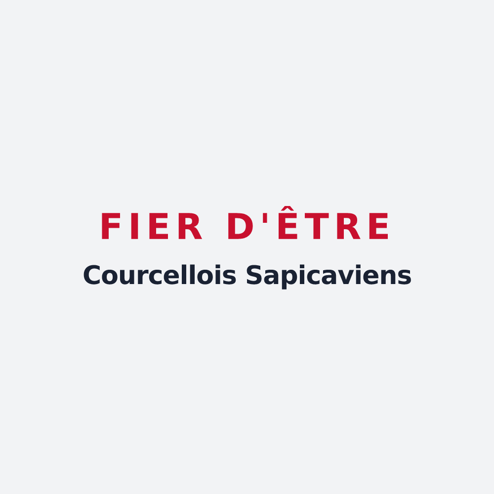 Poster « Fier d'être Courcellois Sapicaviens » — design pour Courcelles-Sapicourt