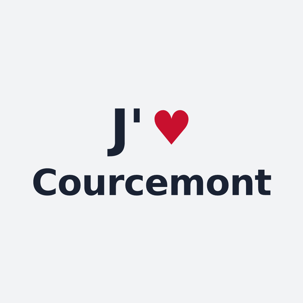 Poster personnalisé Courcemont — design J'aime Courcemont