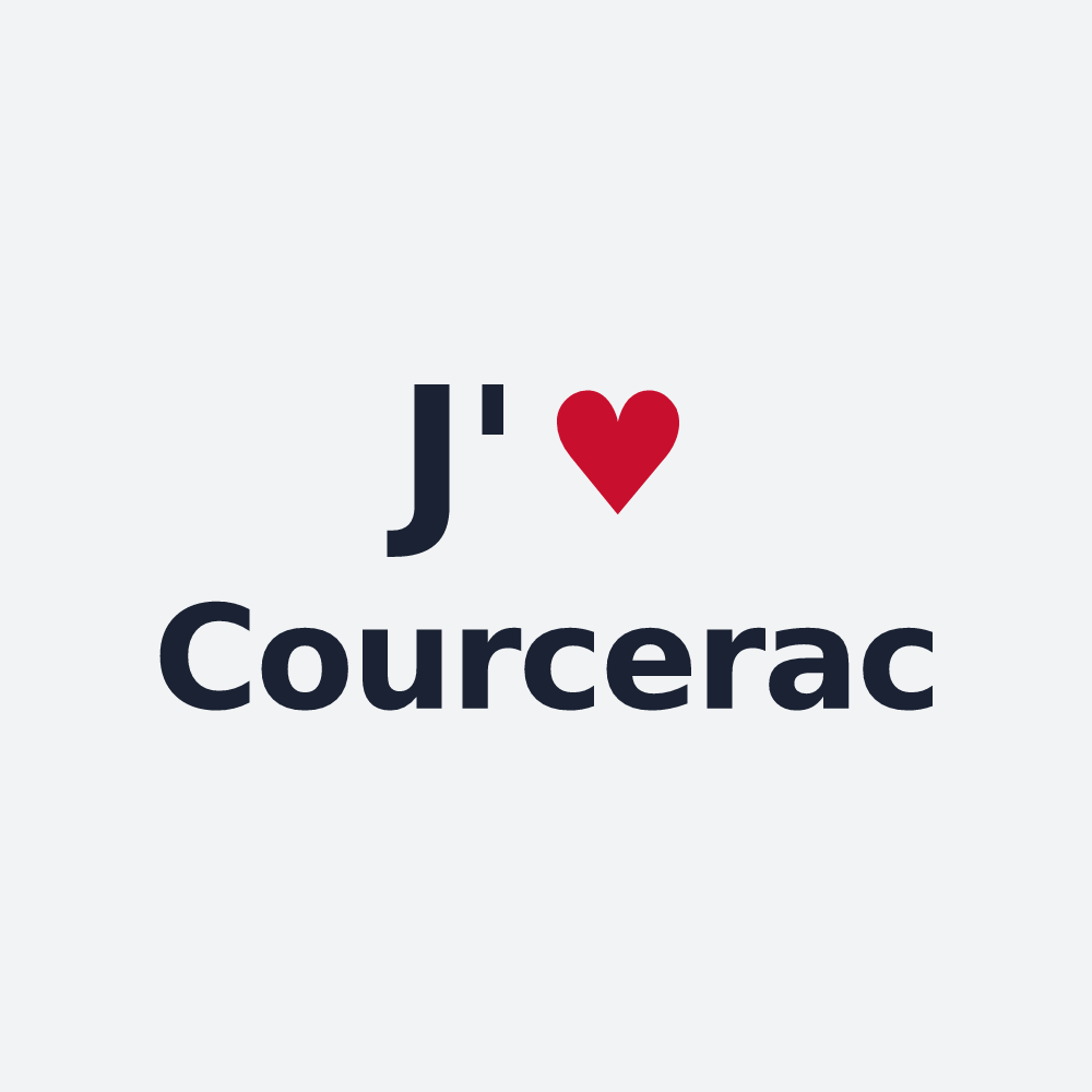 Poster personnalisé Courcerac — design J'aime Courcerac