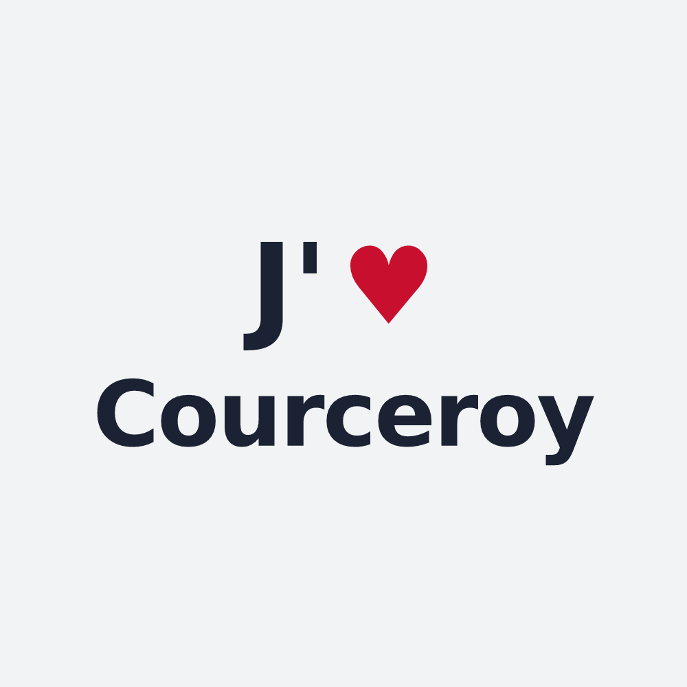 Poster personnalisé Courceroy — design J'aime Courceroy