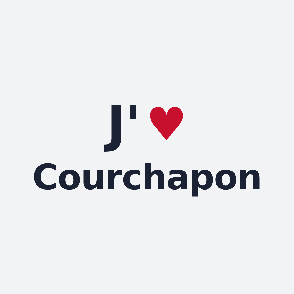 Poster personnalisé Courchapon — design J'aime Courchapon