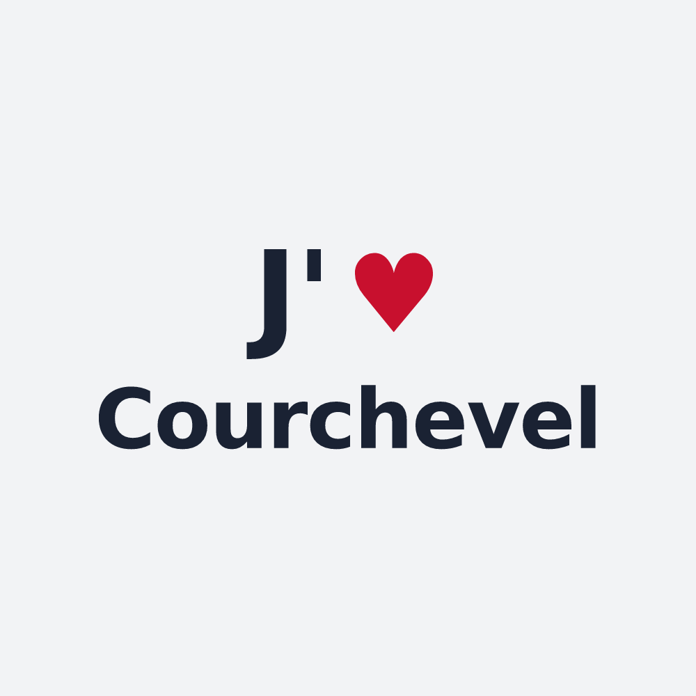 Poster personnalisé Courchevel — design J'aime Courchevel