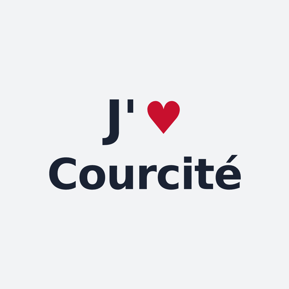 Poster personnalisé Courcité — design J'aime Courcité