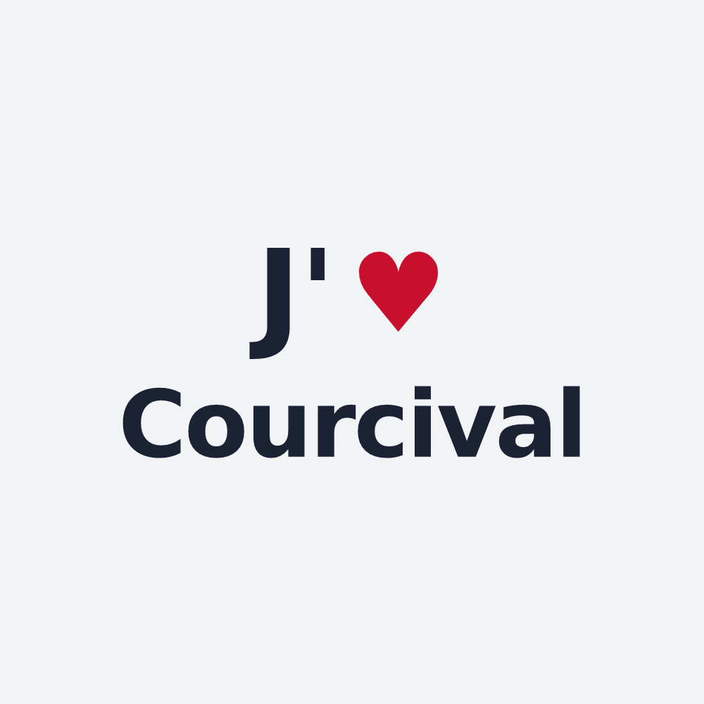 Poster personnalisé Courcival — design J'aime Courcival