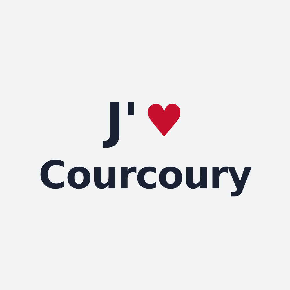 Poster personnalisé Courcoury — design J'aime Courcoury