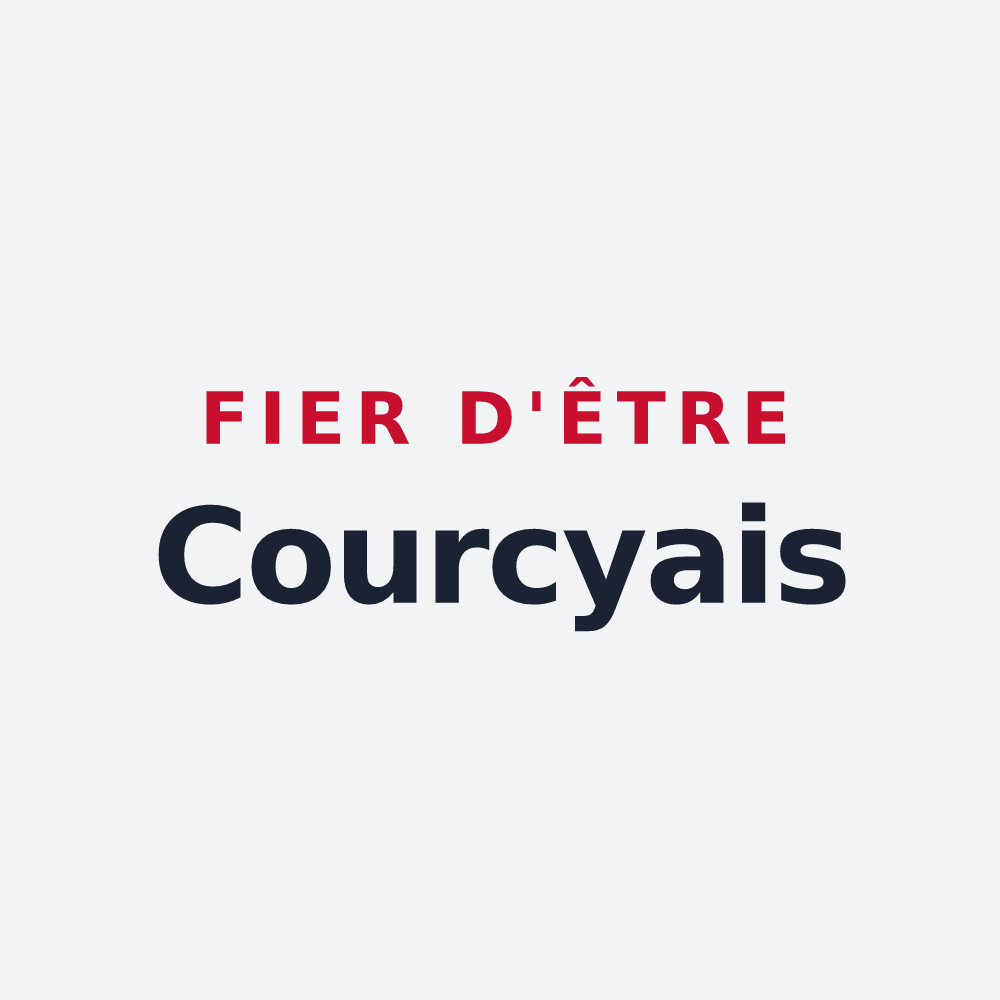 Poster « Fier d'être Courcyais » — design pour Courcy