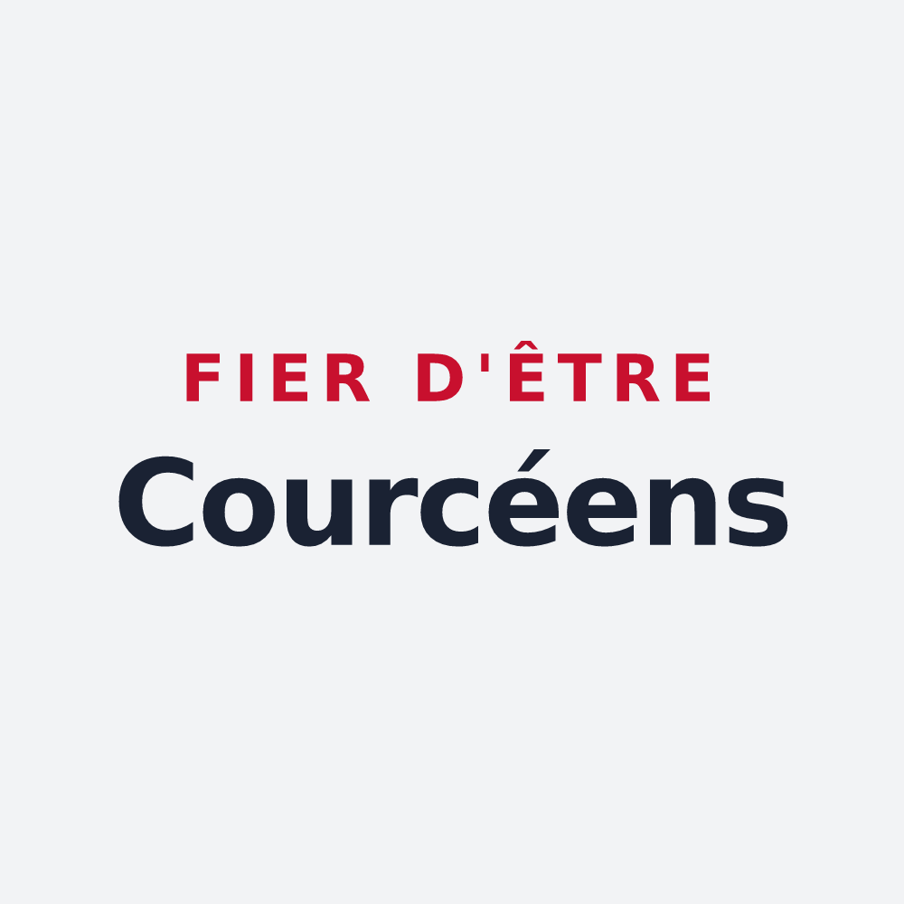 Poster « Fier d'être Courcéens » — design pour Courcy