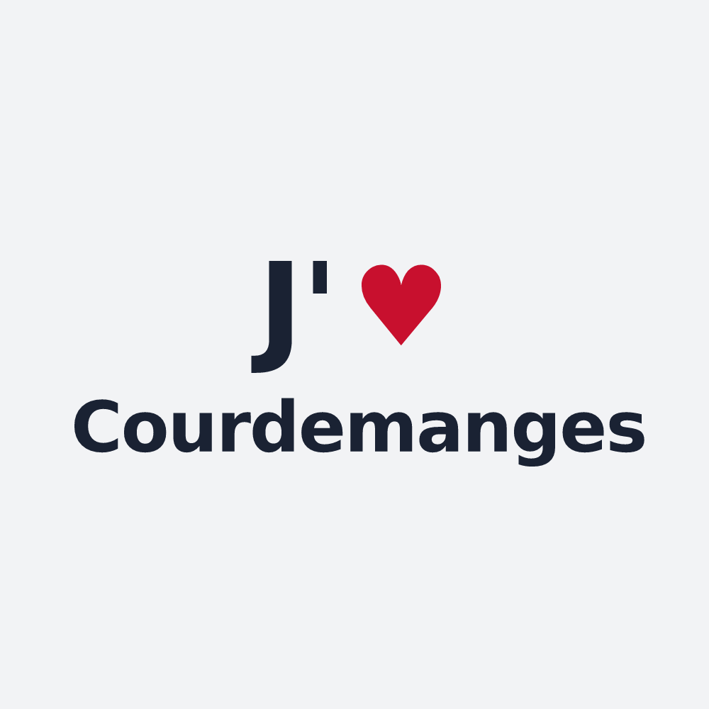 Poster personnalisé Courdemanges — design J'aime Courdemanges