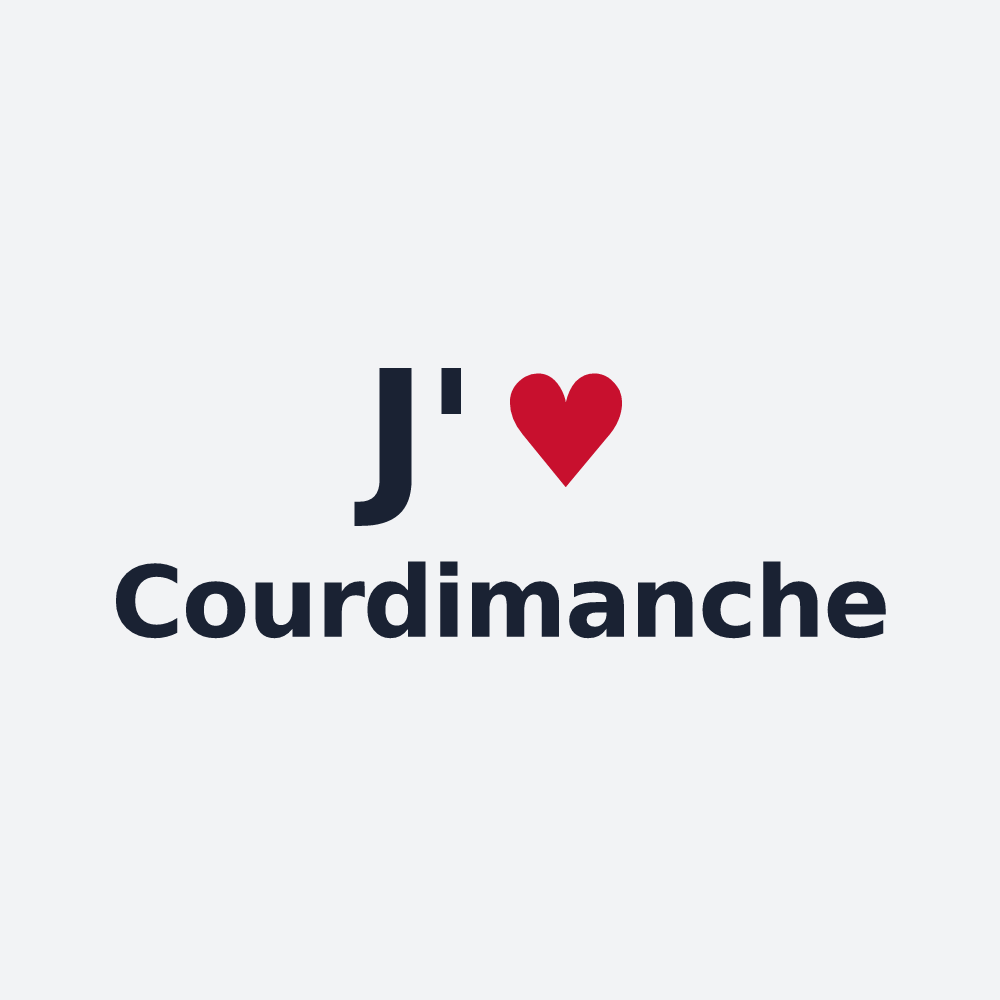 Poster personnalisé Courdimanche — design J'aime Courdimanche