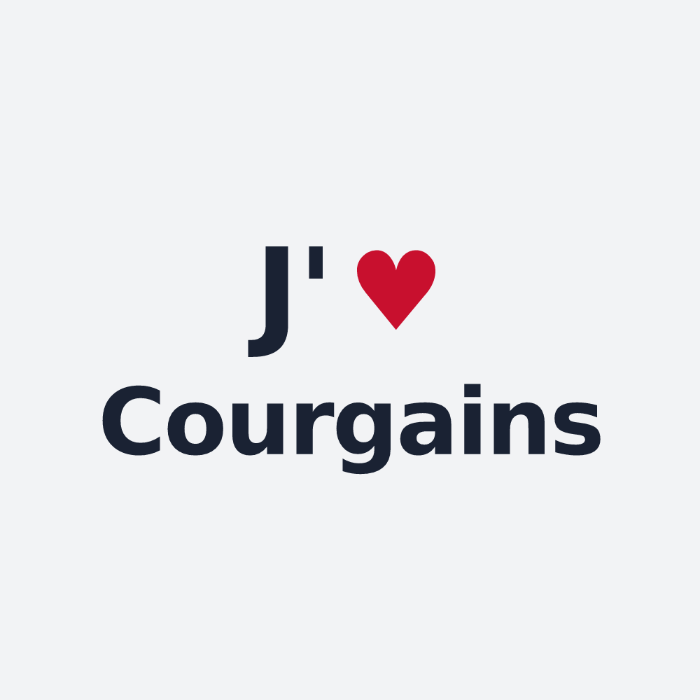 Poster personnalisé Courgains — design J'aime Courgains