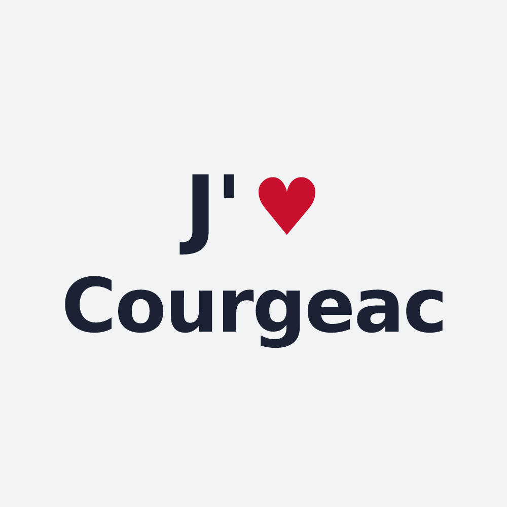 Poster personnalisé Courgeac — design J'aime Courgeac