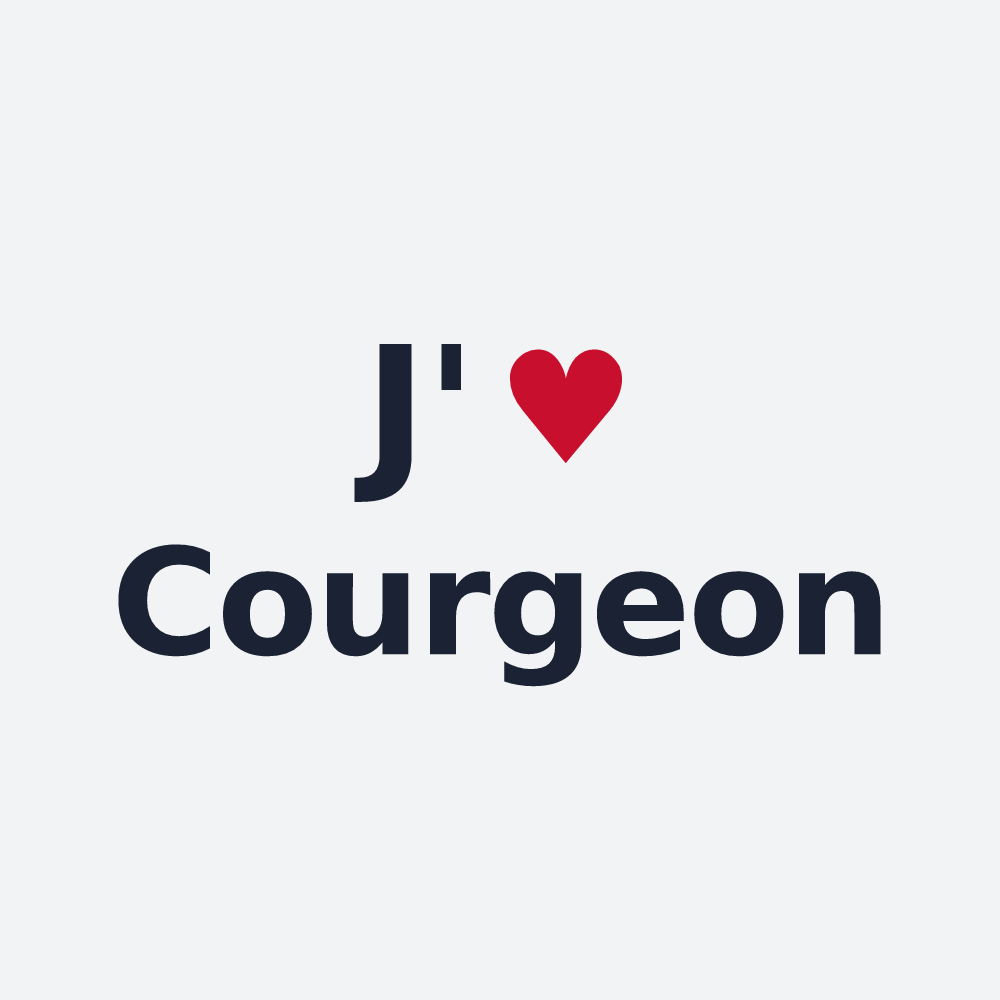 Poster personnalisé Courgeon — design J'aime Courgeon