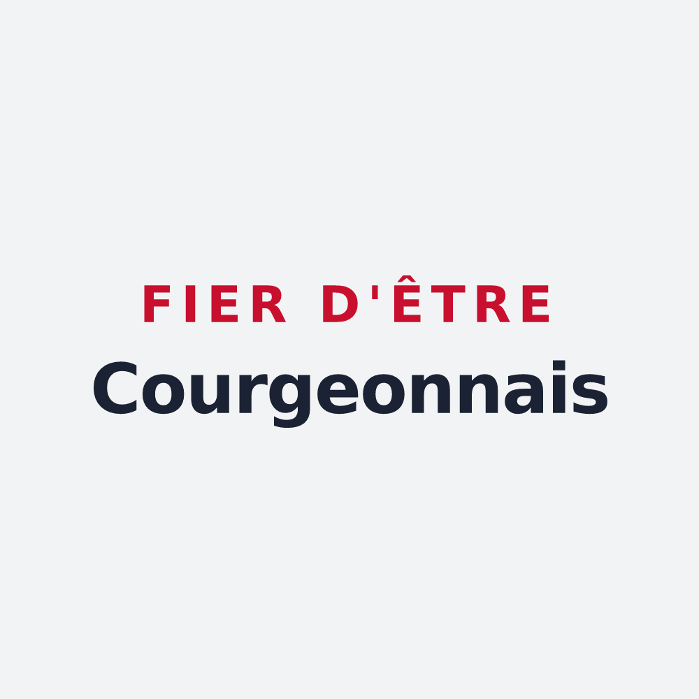 Poster « Fier d'être Courgeonnais » — design pour Courgeon