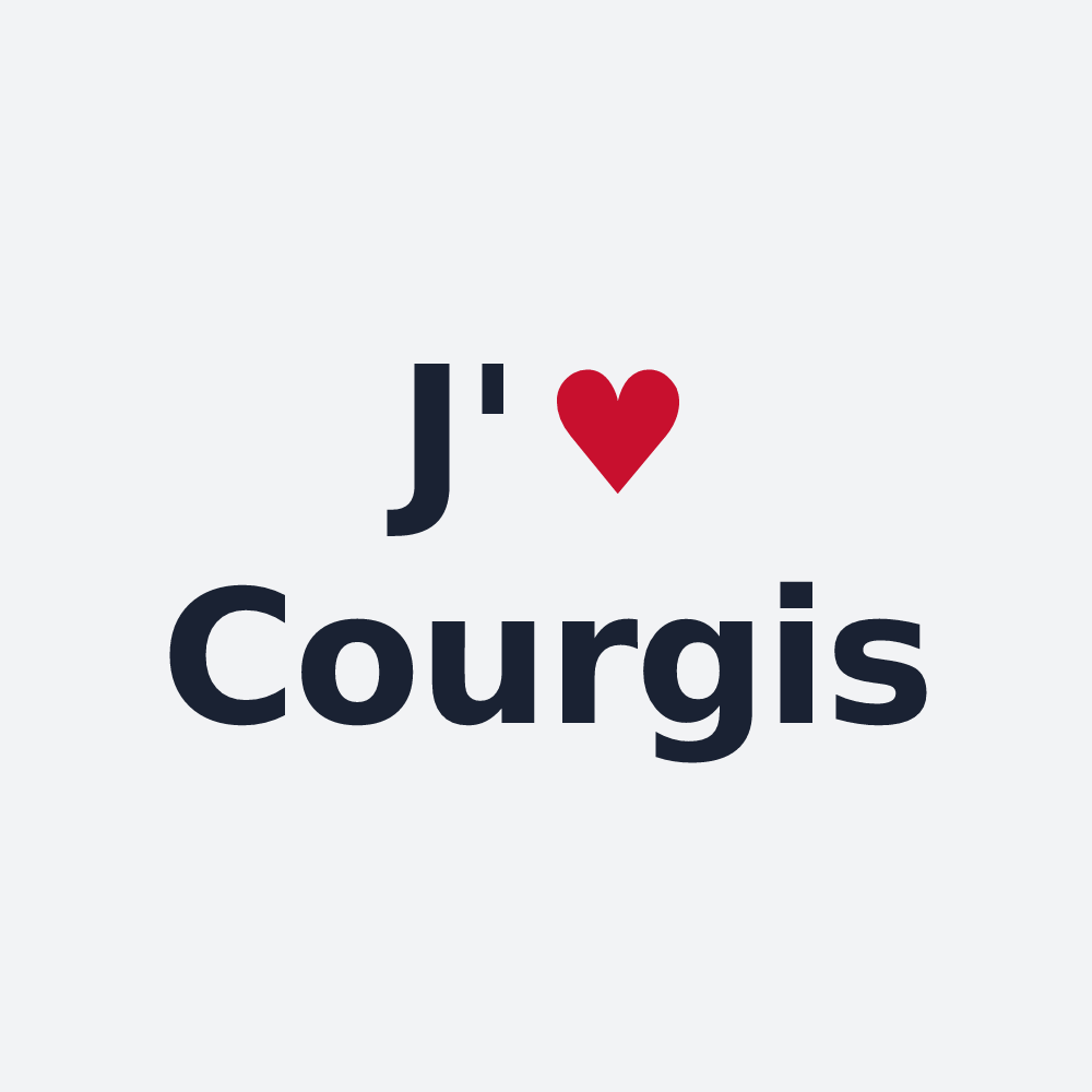 Poster personnalisé Courgis — design J'aime Courgis