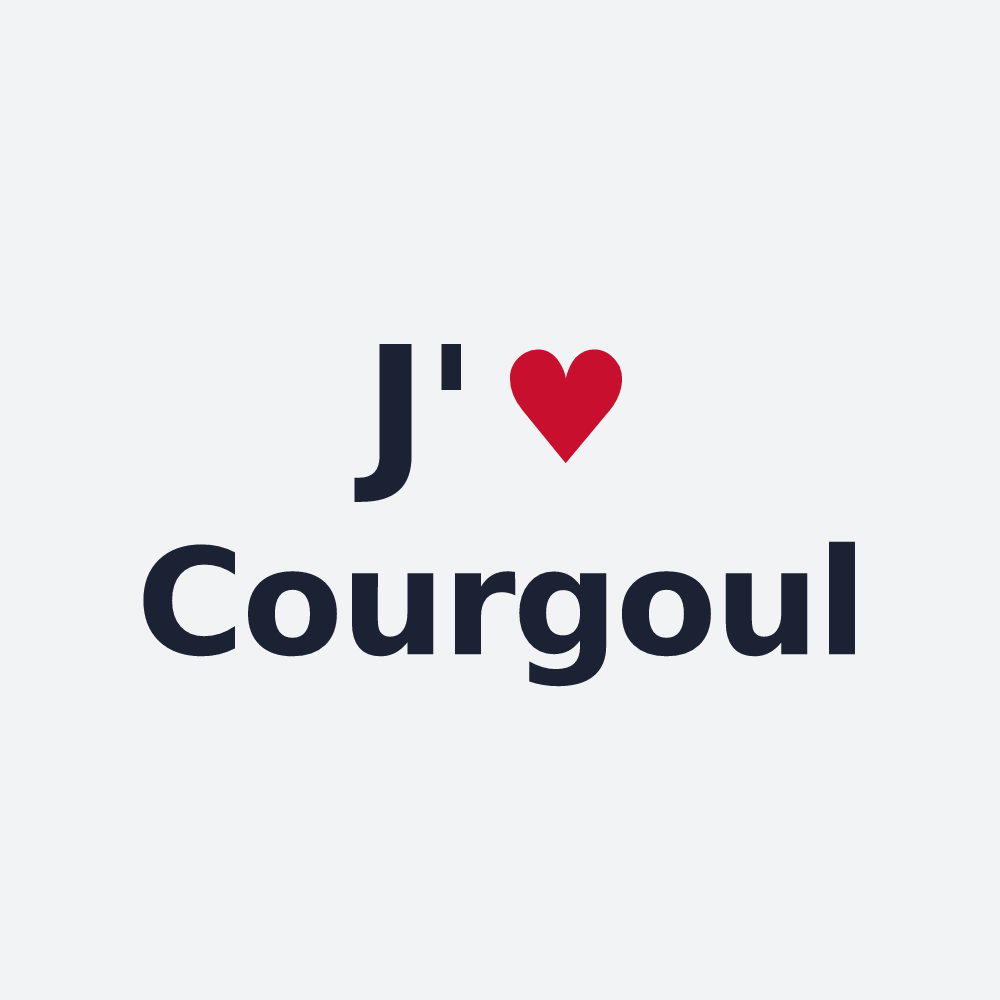 Poster personnalisé Courgoul — design J'aime Courgoul