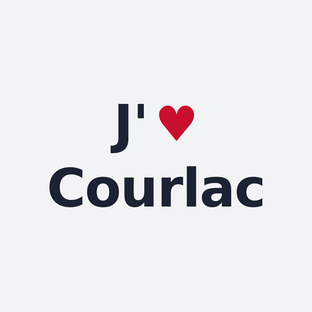 Poster personnalisé Courlac — design J'aime Courlac