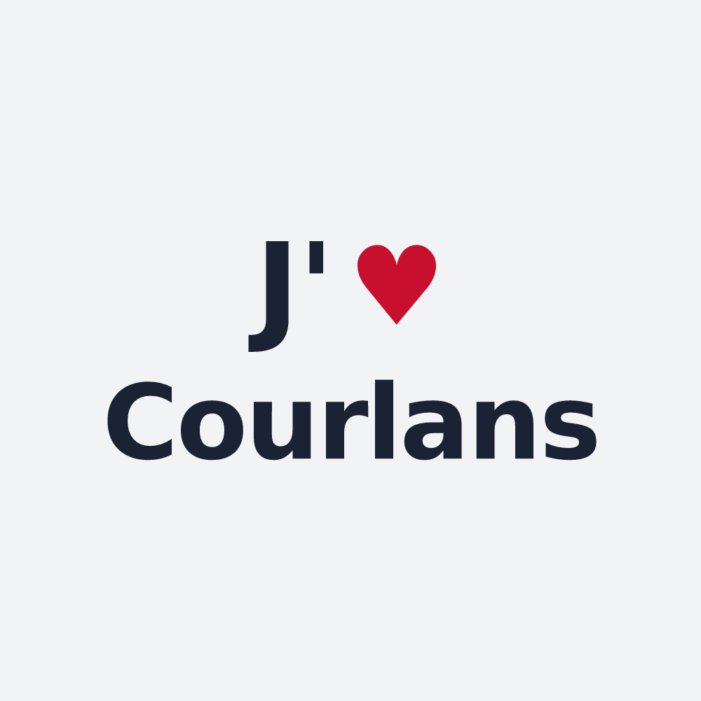Poster personnalisé Courlans — design J'aime Courlans