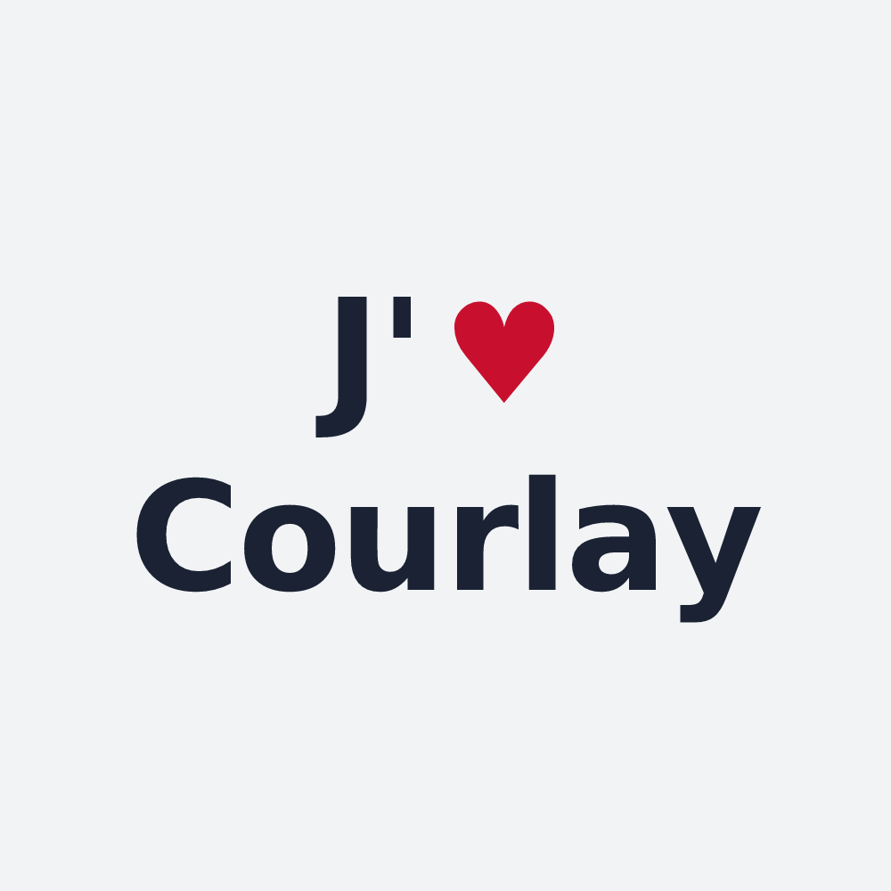 Poster personnalisé Courlay — design J'aime Courlay