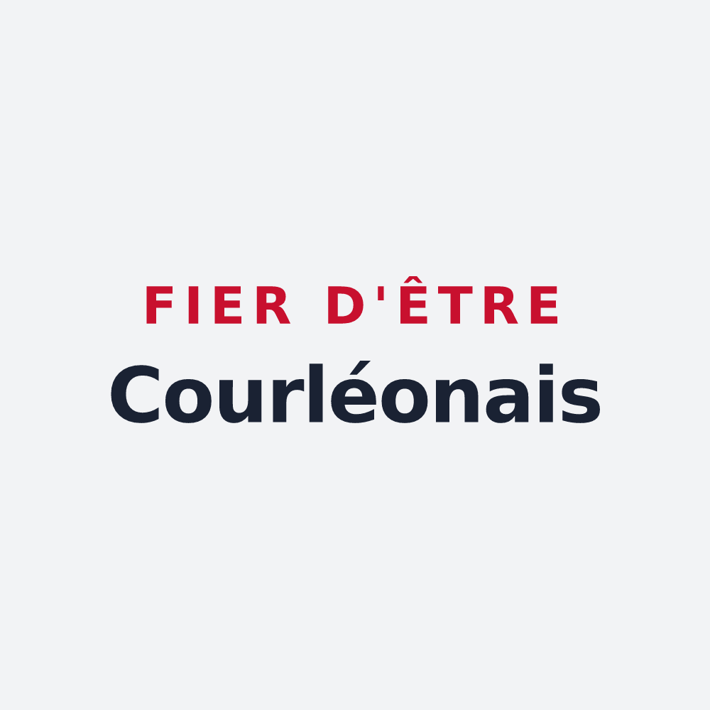 Poster « Fier d'être Courléonais » — design pour Courléon