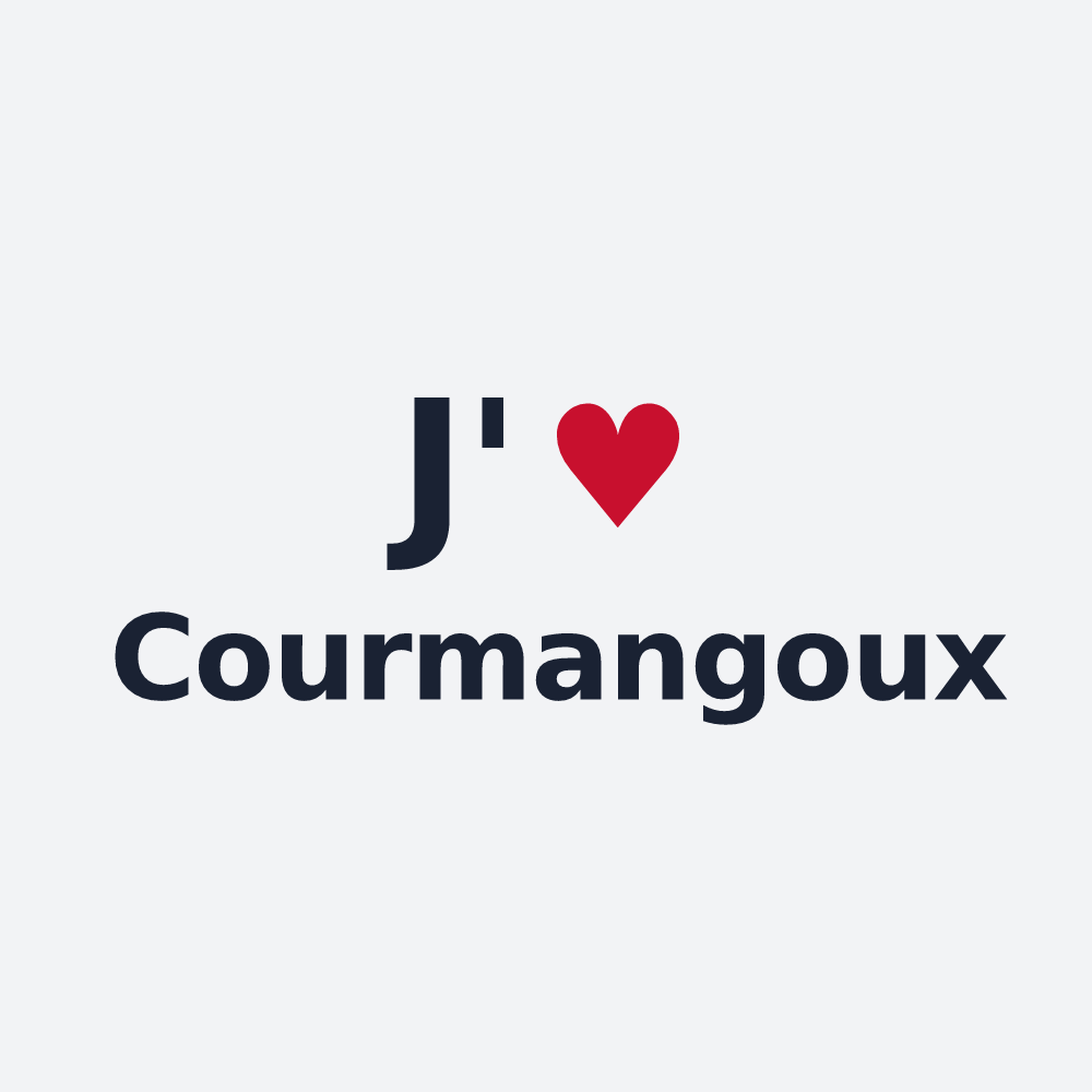 Poster personnalisé Courmangoux — design « J'aime Courmangoux » imprimé sur le poster