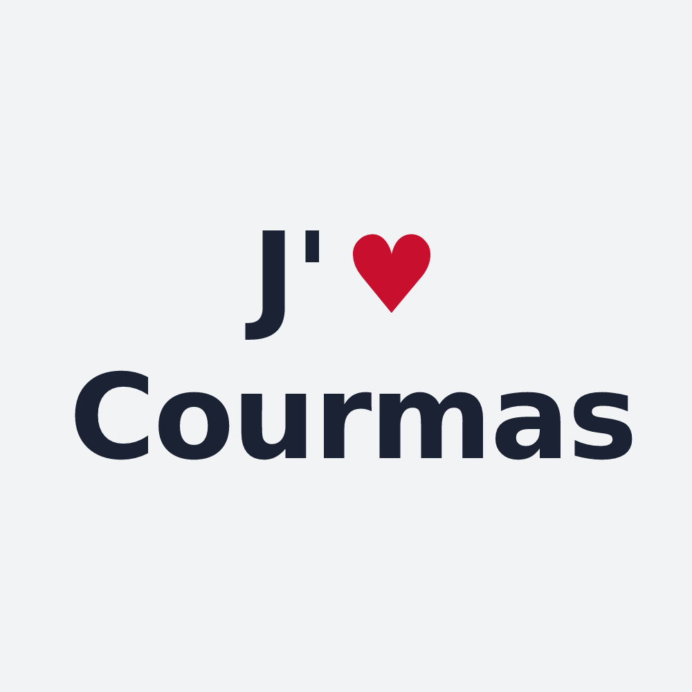 Poster personnalisé Courmas — design J'aime Courmas