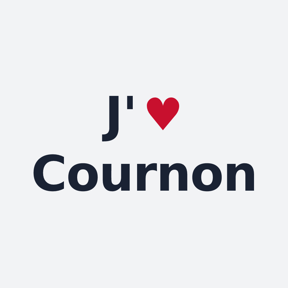 Poster personnalisé Cournon — design J'aime Cournon