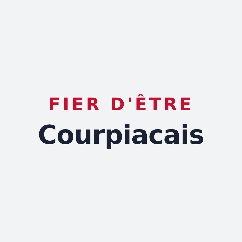 Poster « Fier d'être Courpiacais » — design pour Courpiac