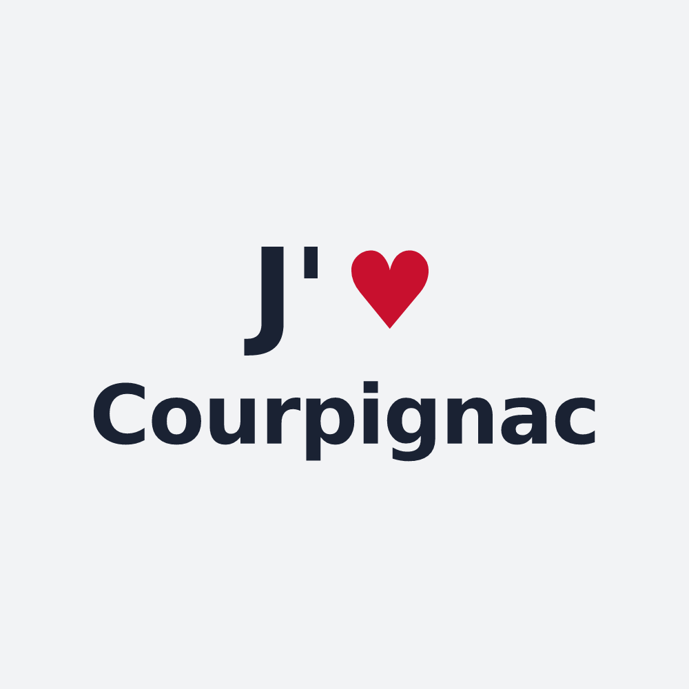 Poster personnalisé Courpignac — design J'aime Courpignac