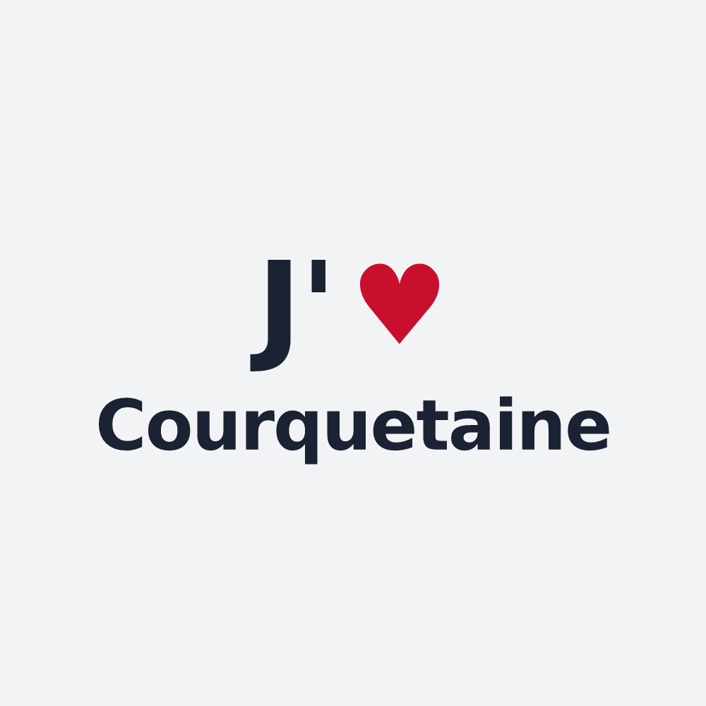 Poster personnalisé Courquetaine — design J'aime Courquetaine