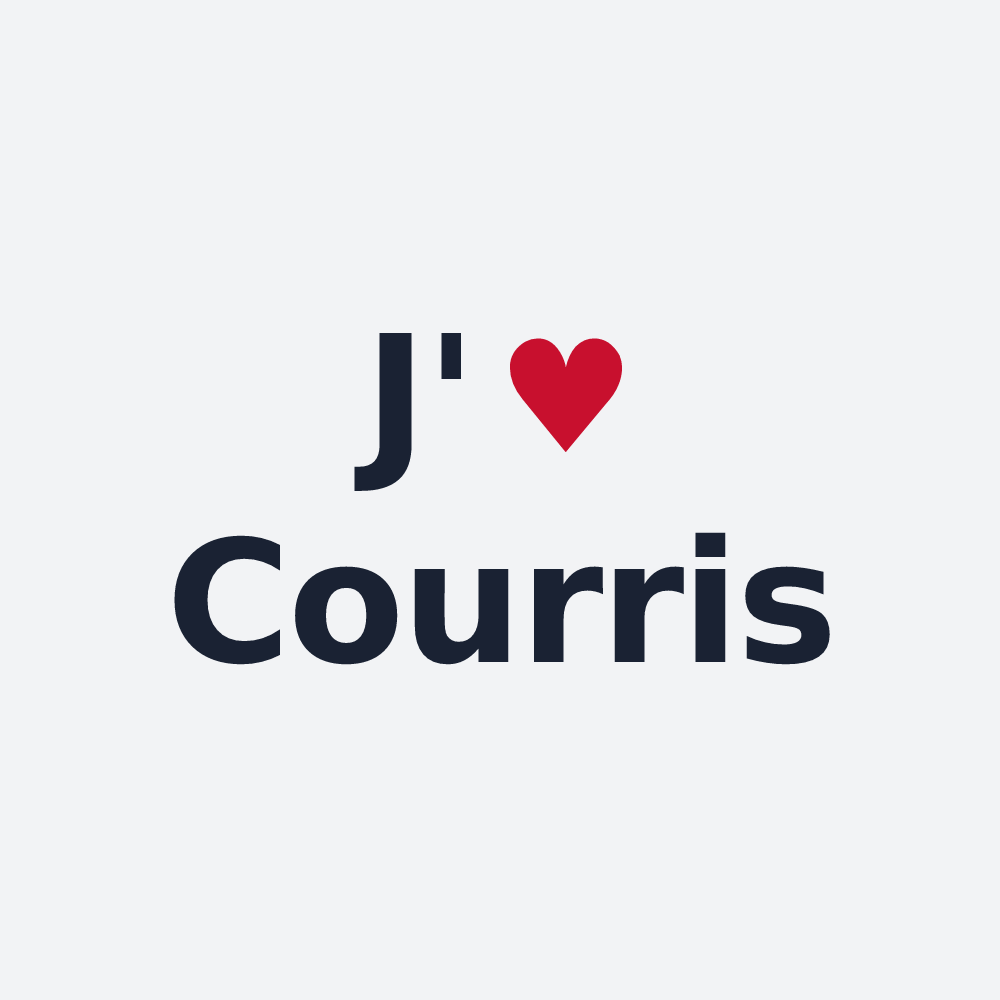 Poster personnalisé Courris — design J'aime Courris