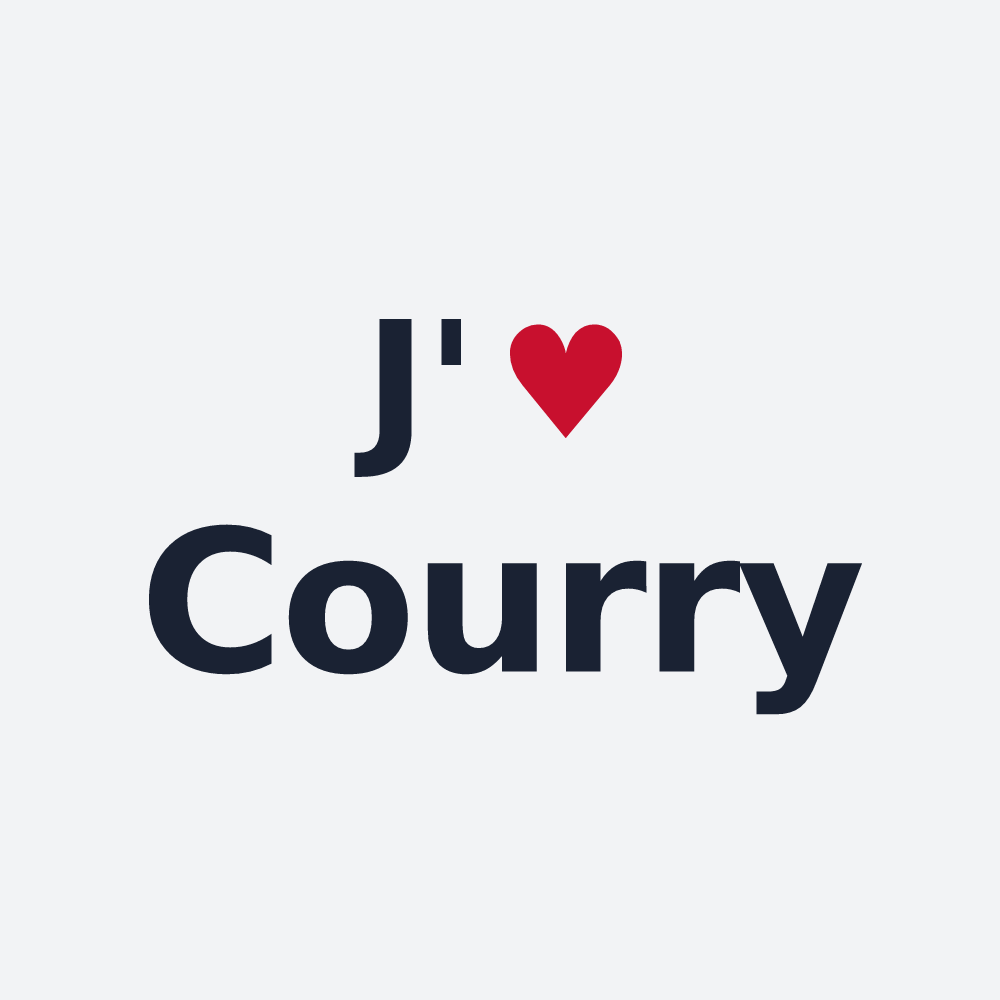 Poster personnalisé Courry — design J'aime Courry