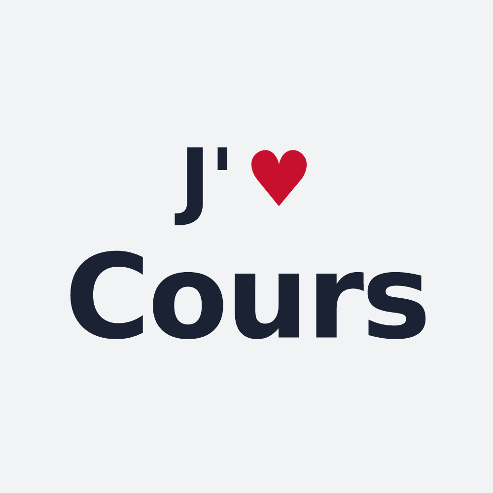 Poster personnalisé Cours — design J'aime Cours