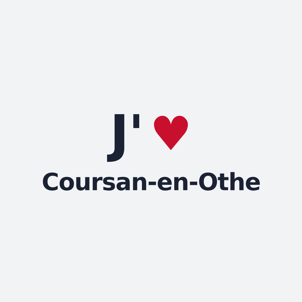 Poster personnalisé Coursan-en-Othe — design J'aime Coursan-en-Othe