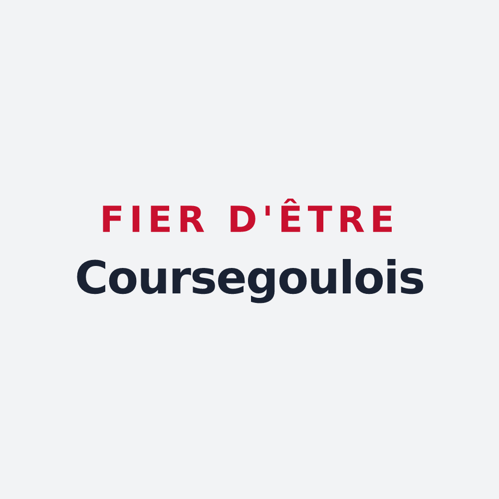 Poster « Fier d'être Coursegoulois » — design pour Coursegoules