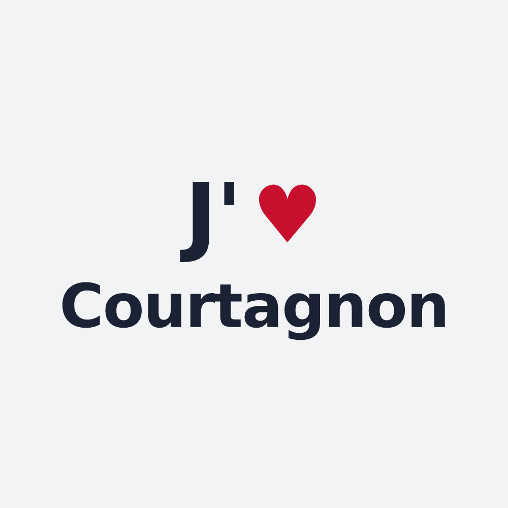 Poster personnalisé Courtagnon — design « J'aime Courtagnon » imprimé sur le poster