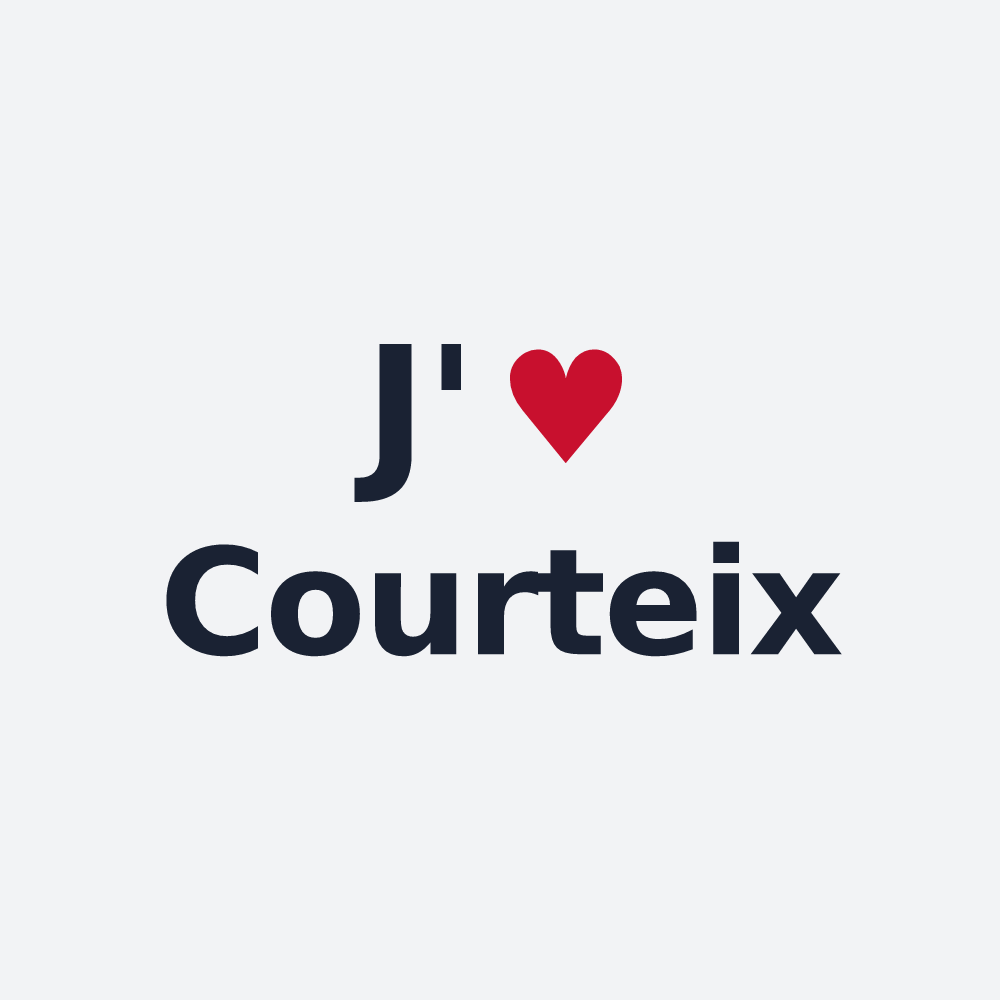 Poster personnalisé Courteix — design J'aime Courteix