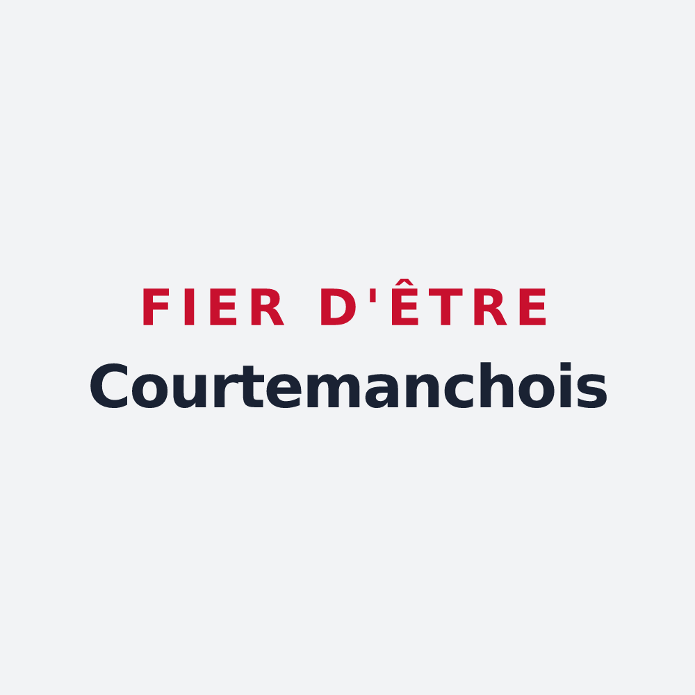 Poster « Fier d'être Courtemanchois » — design pour Courtemanche