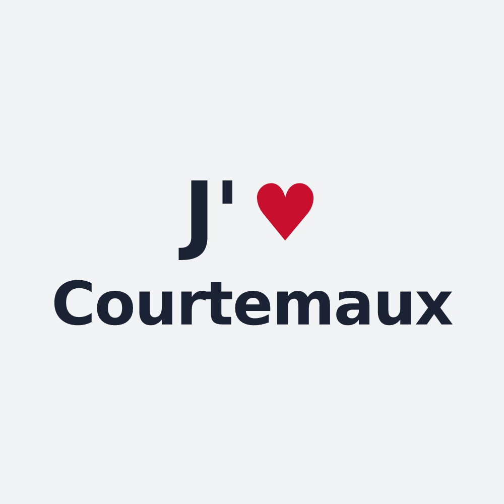 Poster personnalisé Courtemaux — design J'aime Courtemaux
