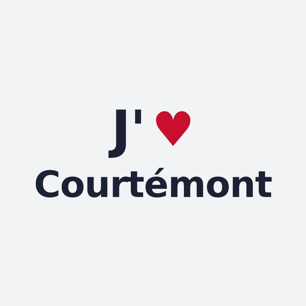 Poster personnalisé Courtémont — design J'aime Courtémont