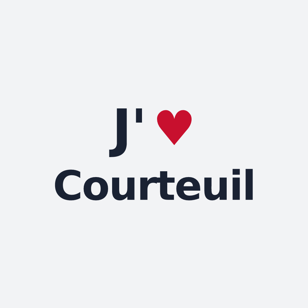 Poster personnalisé Courteuil — design J'aime Courteuil