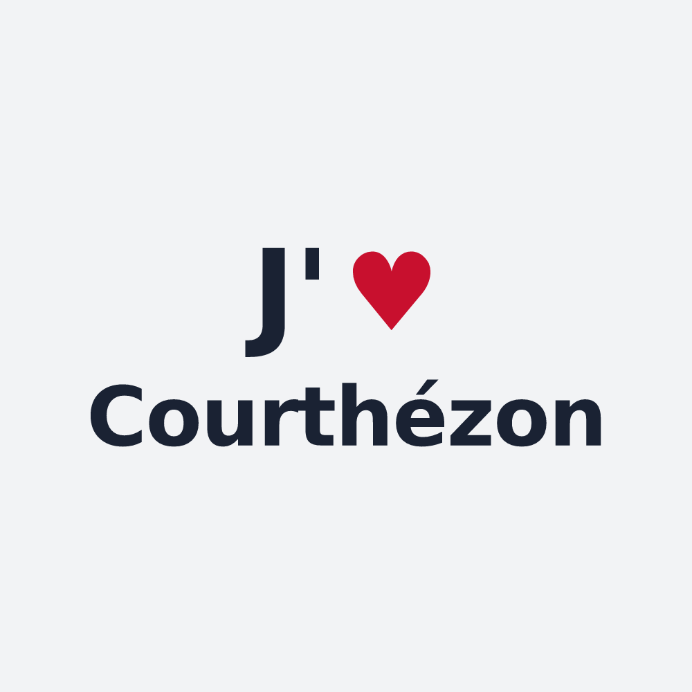 Poster personnalisé Courthézon — design J'aime Courthézon